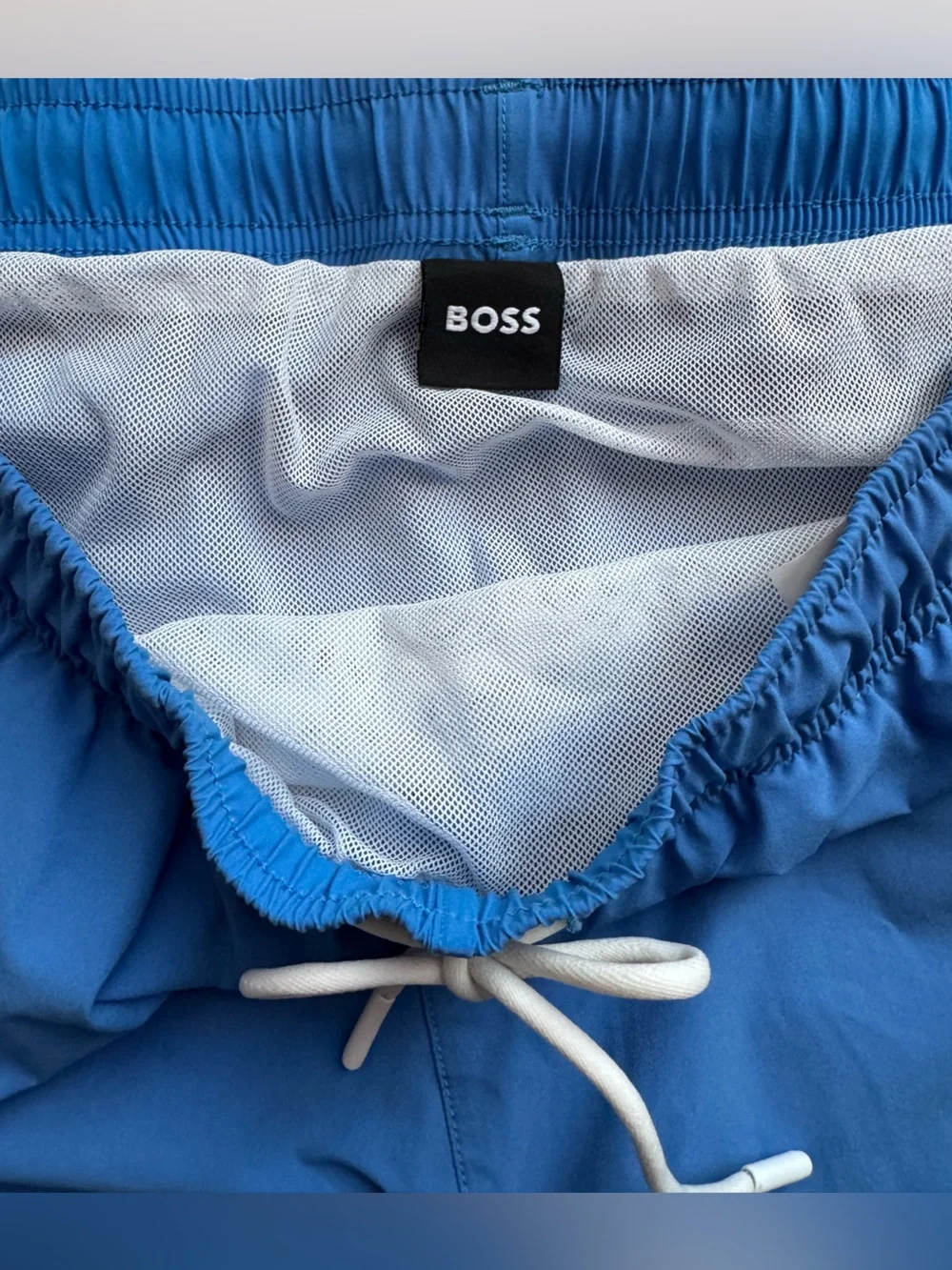 BOSS Bright Blue Swim Trunks with Side Stripe